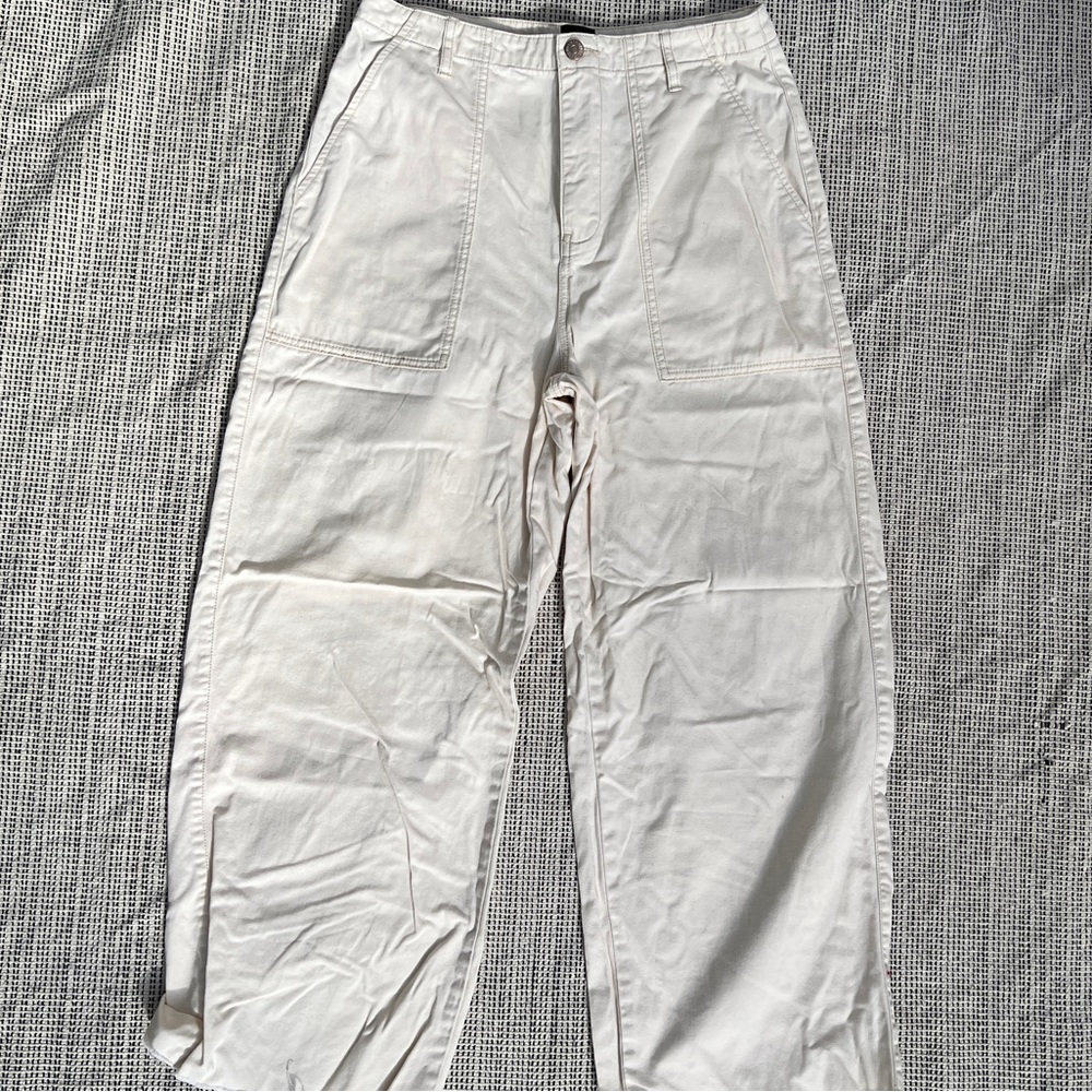 URBAN OUTFITTERS Off White Wide Leg Cargo Pants
